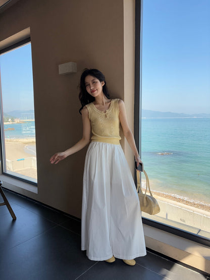 鬆弛大版闊腿休閒褲