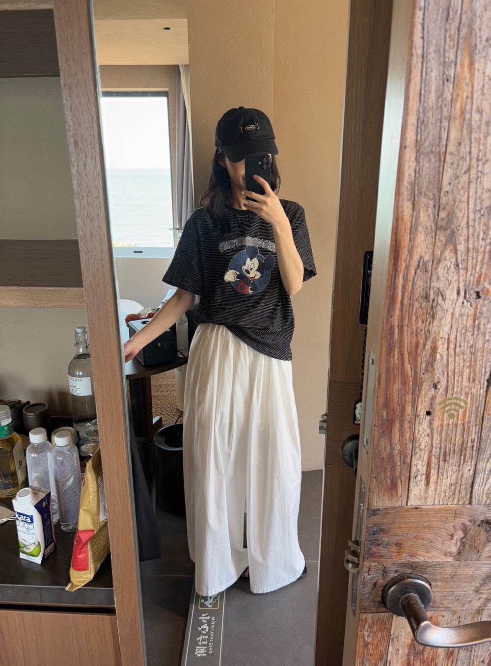 鬆弛大版闊腿休閒褲