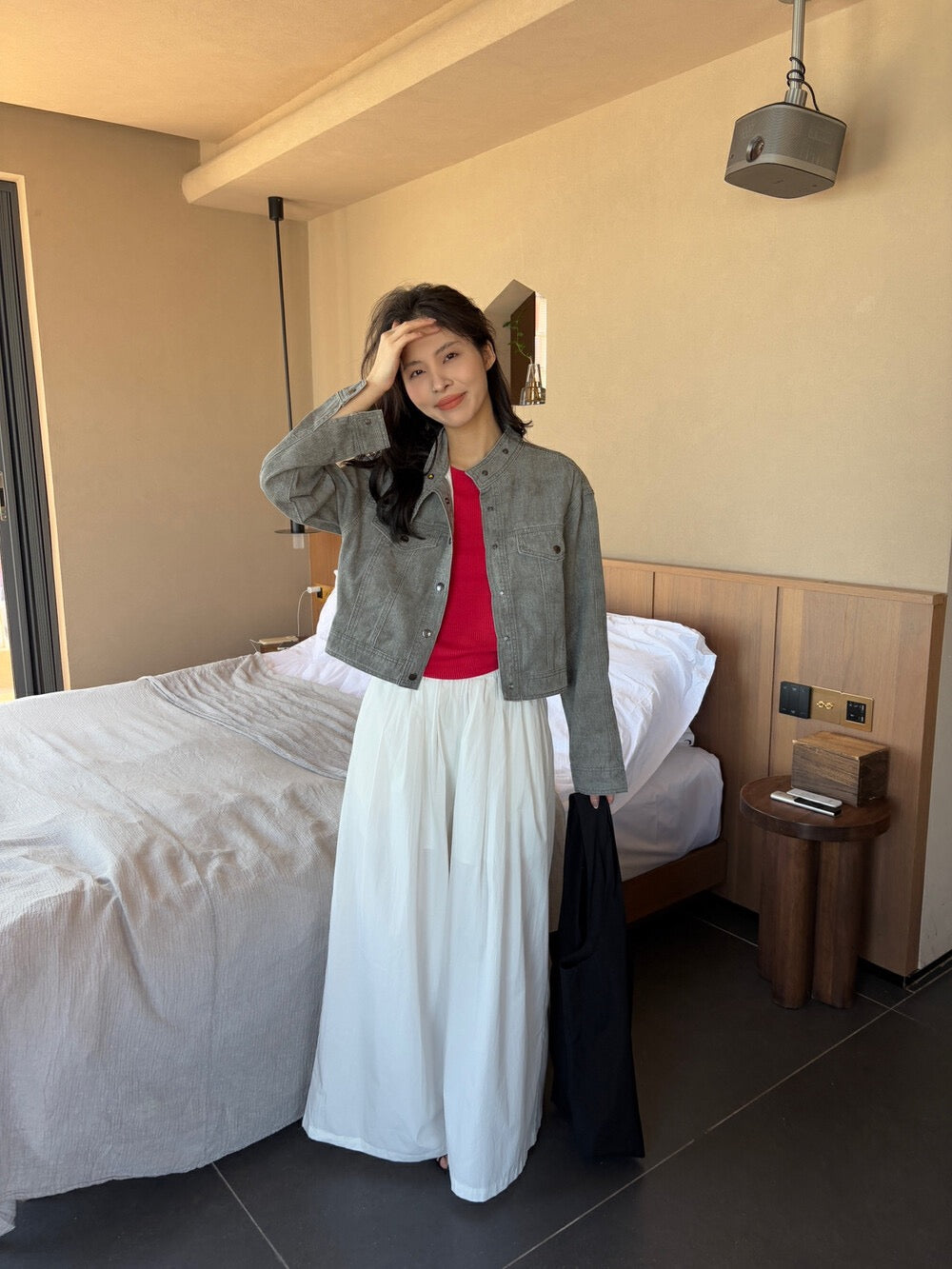 鬆弛大版闊腿休閒褲