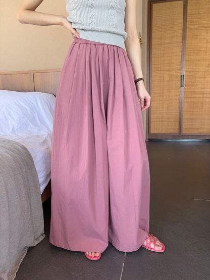 鬆弛大版闊腿休閒褲
