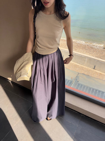 鬆弛大版闊腿休閒褲