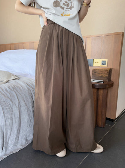 鬆弛大版闊腿休閒褲