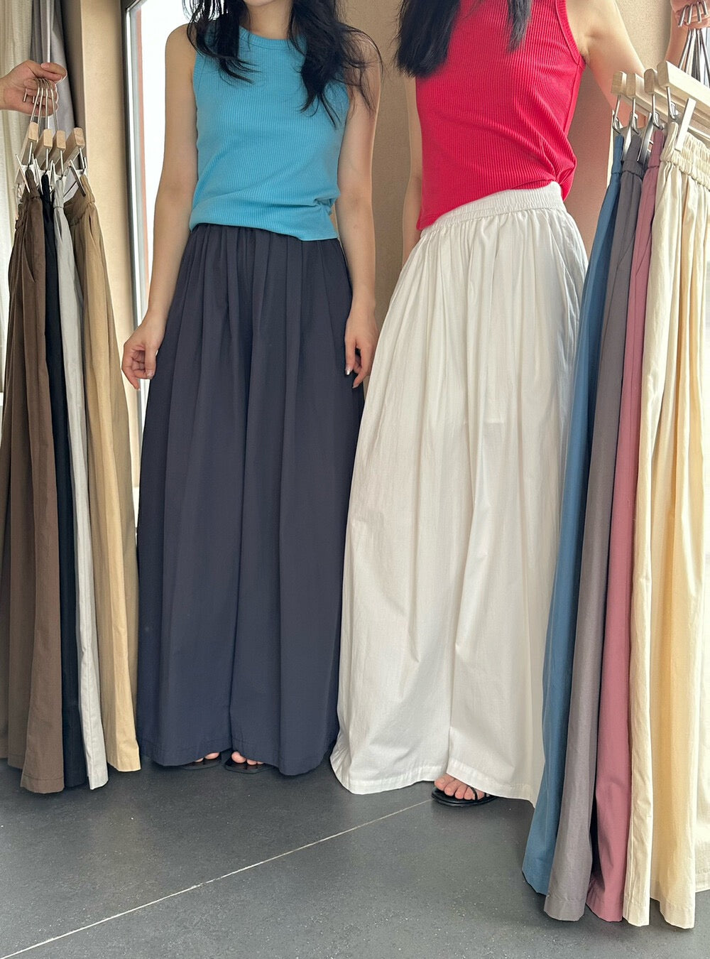 鬆弛大版闊腿休閒褲