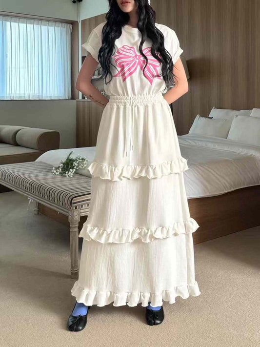 段々ケーキスカートスウェットシャツスカート