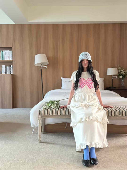 Layered Cake Skirt Sweatshirt Skirt