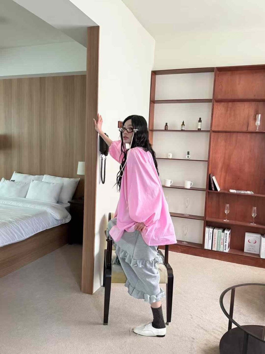 Layered Cake Skirt Sweatshirt Skirt