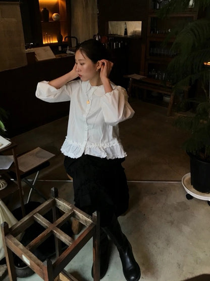 別緻荷葉邊恤衫
