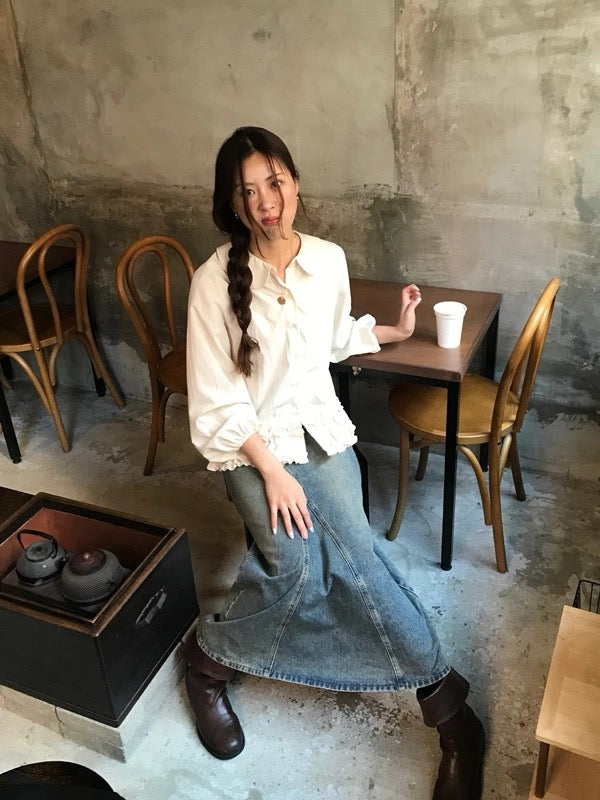 別緻荷葉邊恤衫