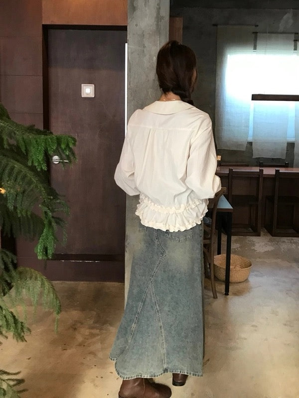 別緻荷葉邊恤衫