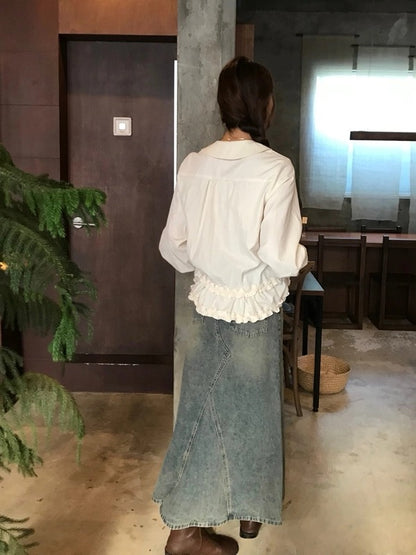 別緻荷葉邊恤衫