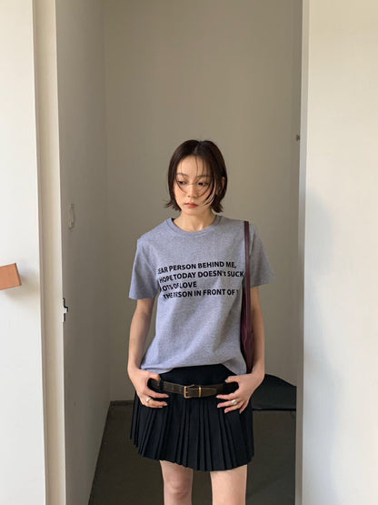 簡約字母印花T恤