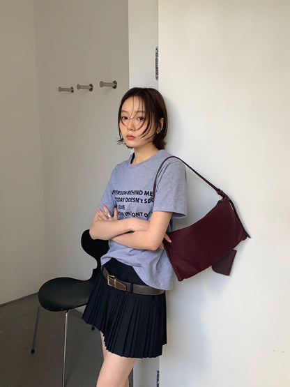 簡約字母印花T恤