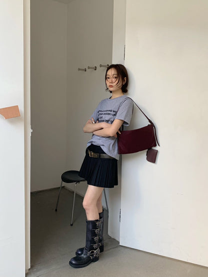 簡約字母印花T恤