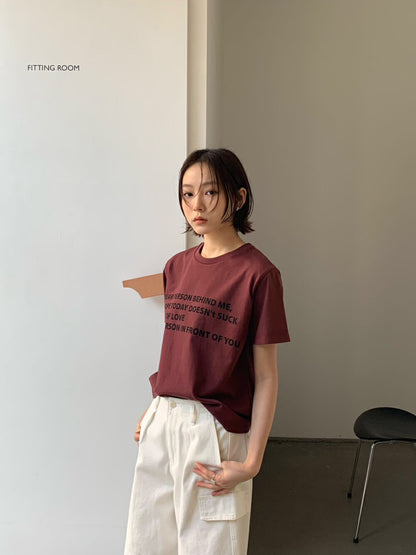 簡約字母印花T恤
