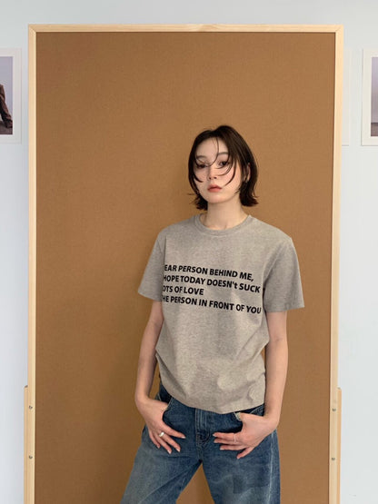 簡約字母印花T恤