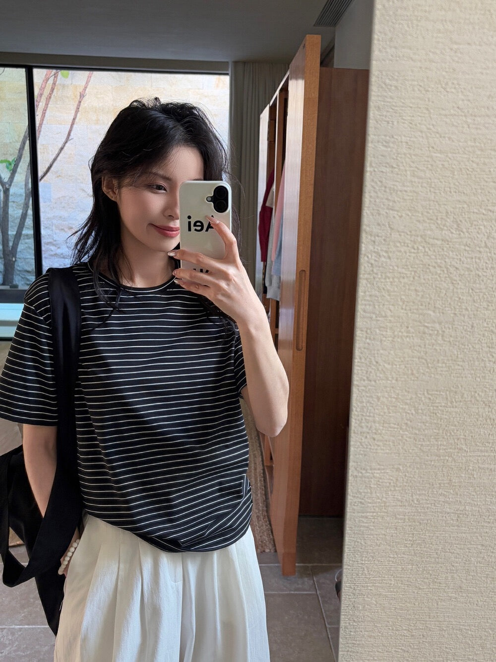 圓領百搭彈力棉短袖