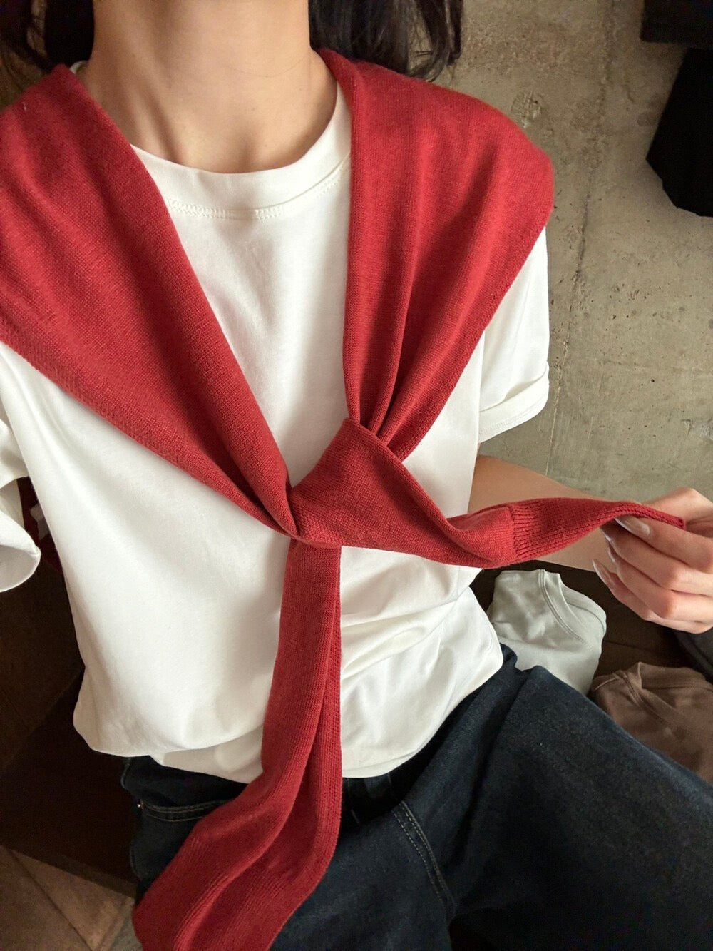 圓領百搭彈力棉短袖