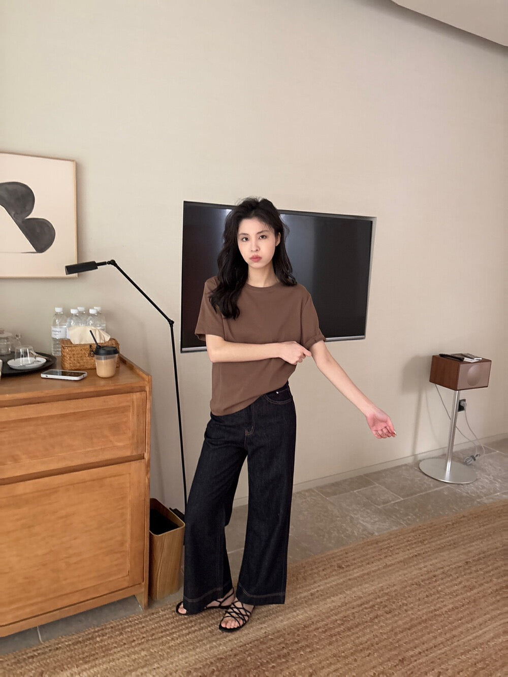 圓領百搭彈力棉短袖