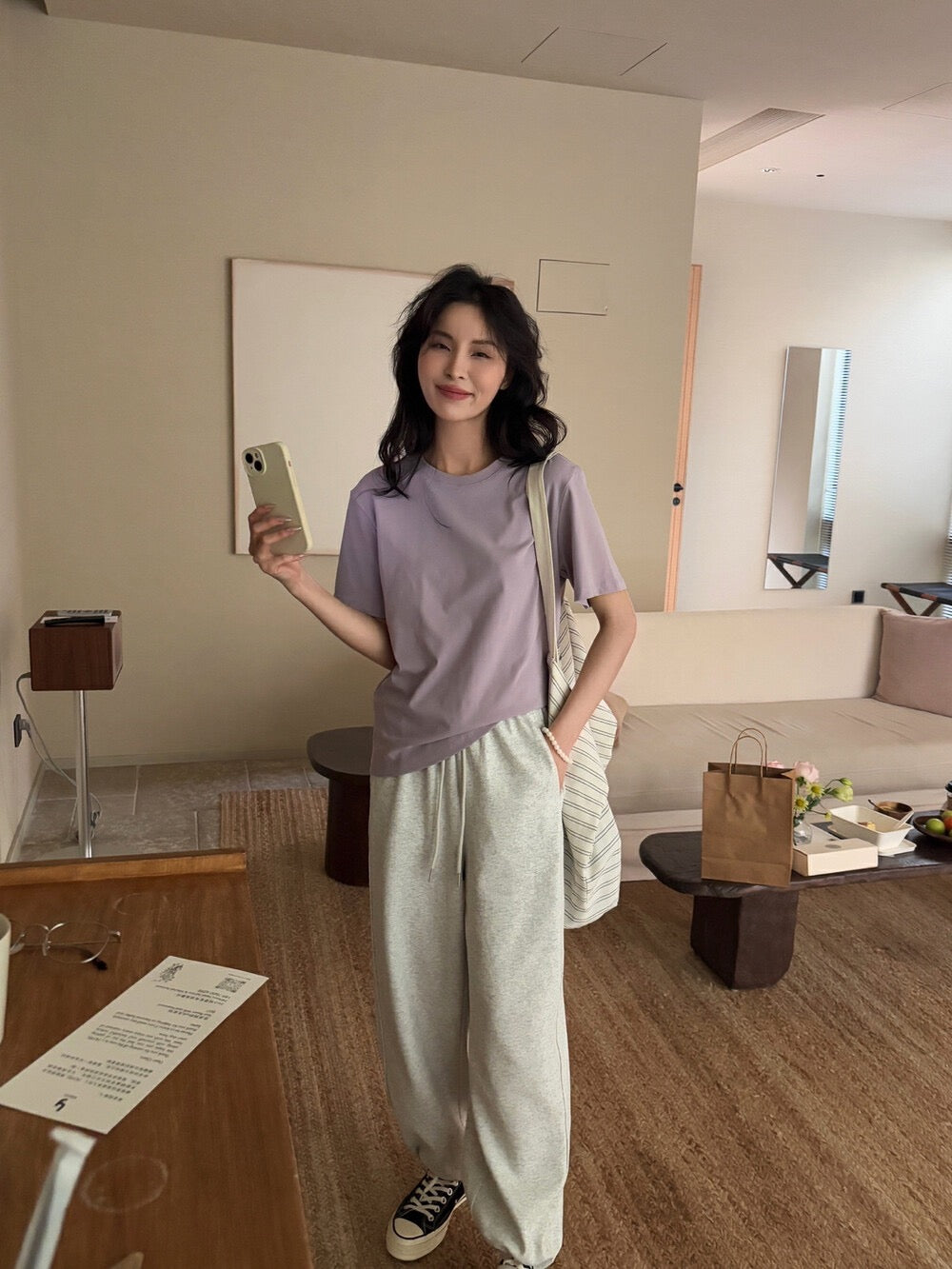 圓領百搭彈力棉短袖