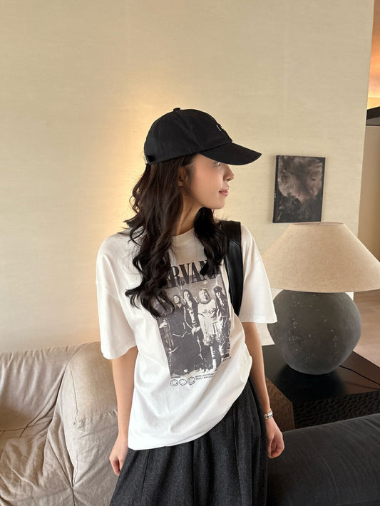 美式復古印花短袖