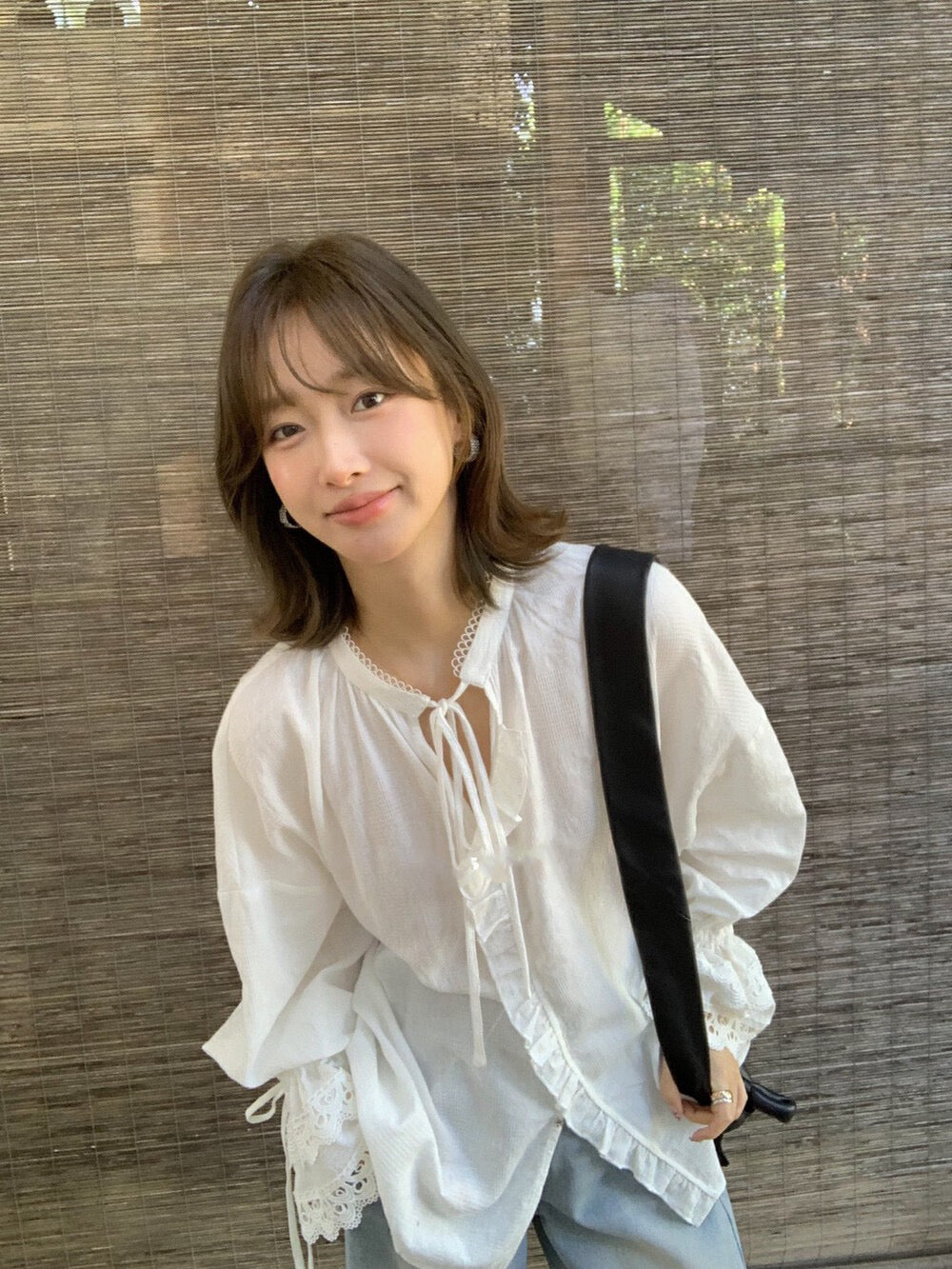 ジャカードレースブラウス