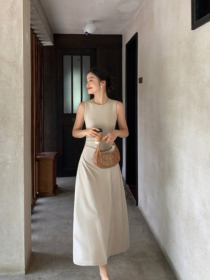 圓領顯瘦背心連身裙