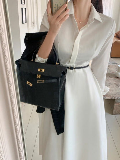 V領甜美收腰連身裙