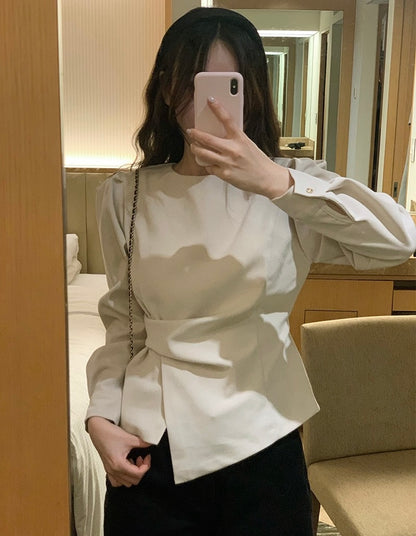 Irregular Lace-up Shirt