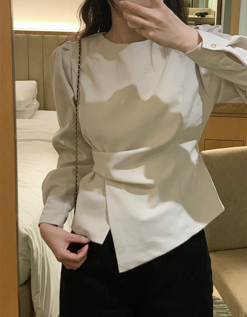 Irregular Lace-up Shirt