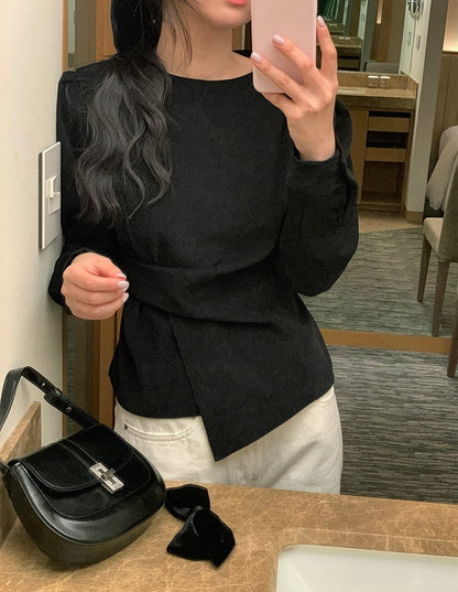 Irregular Lace-up Shirt