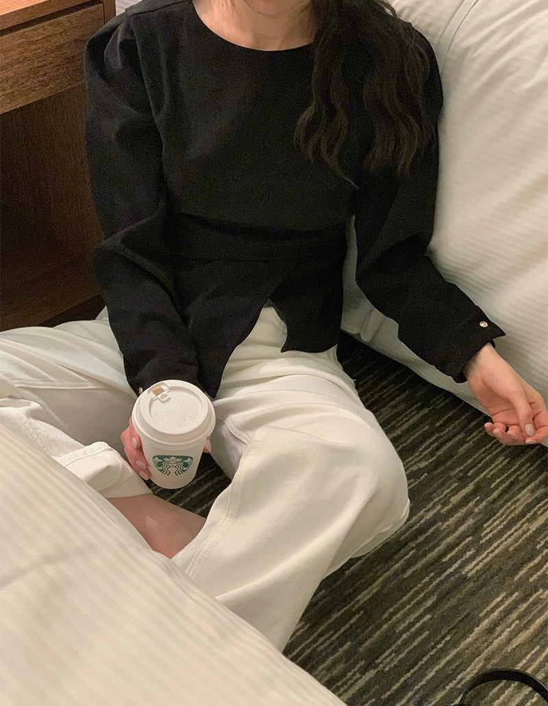 Irregular Lace-up Shirt