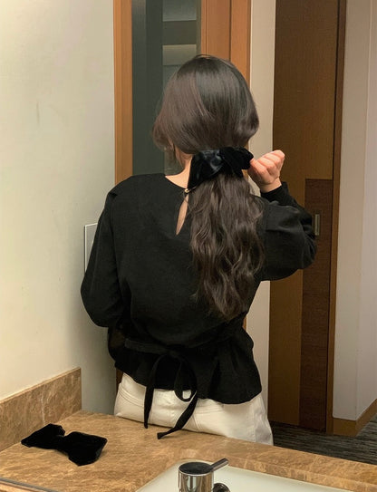 Irregular Lace-up Shirt