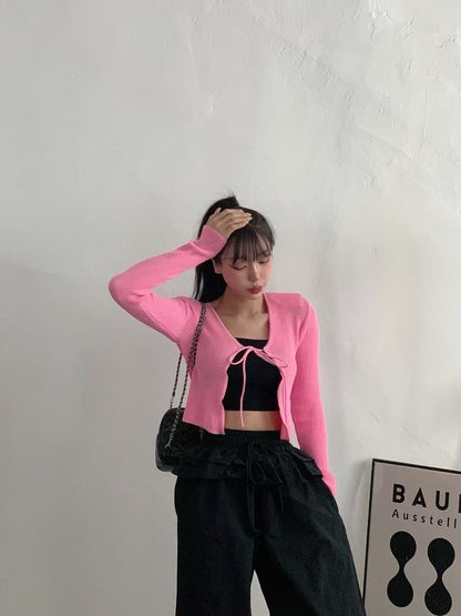 Faux Two-Piece Hem Detail Casual Pants