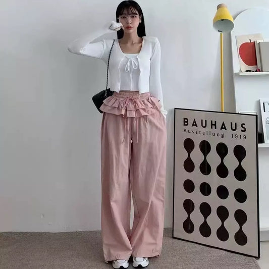 假兩件屁簾休閒褲