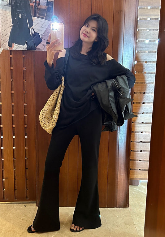 顯瘦微喇休閒褲