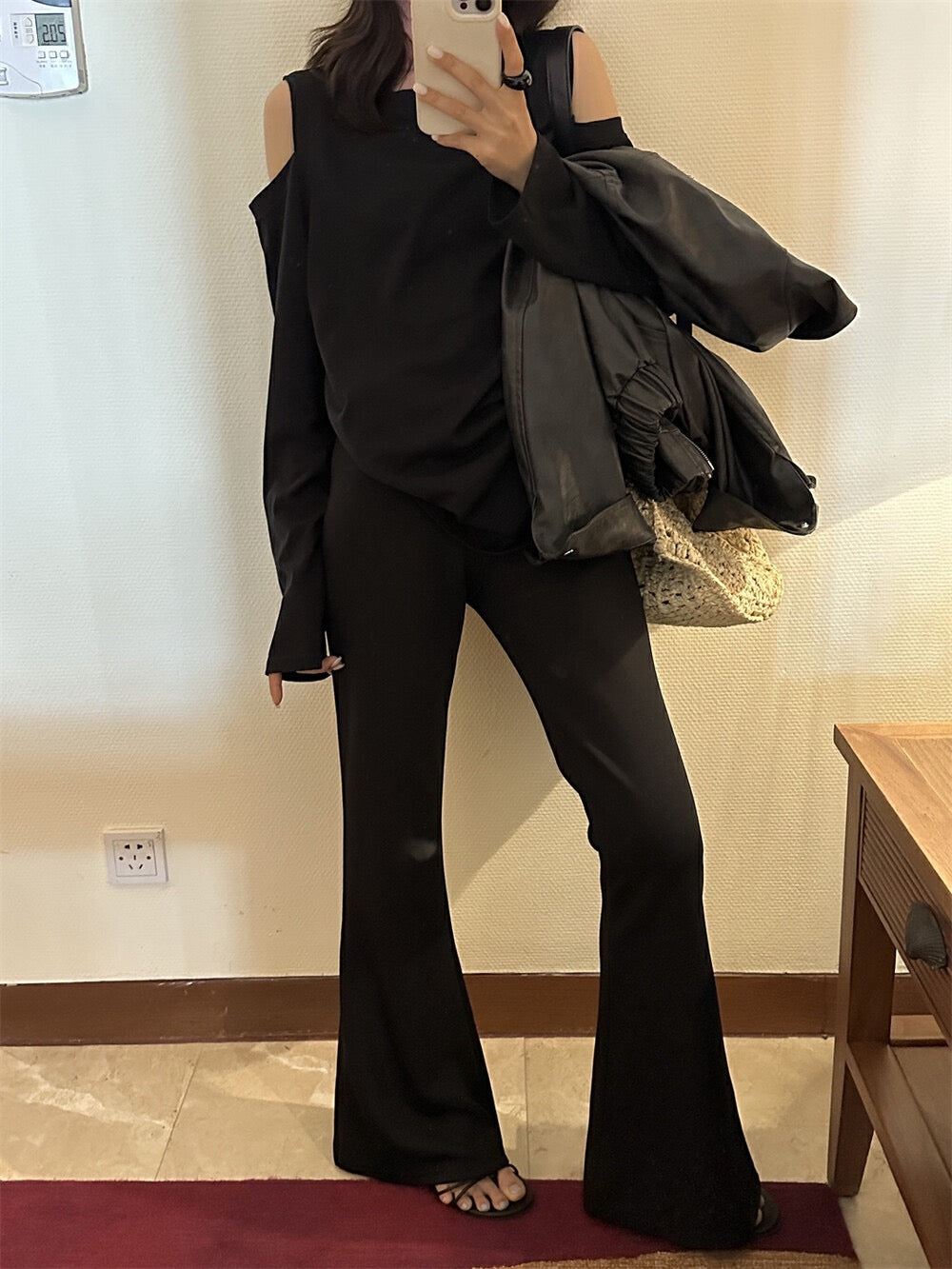 顯瘦微喇休閒褲