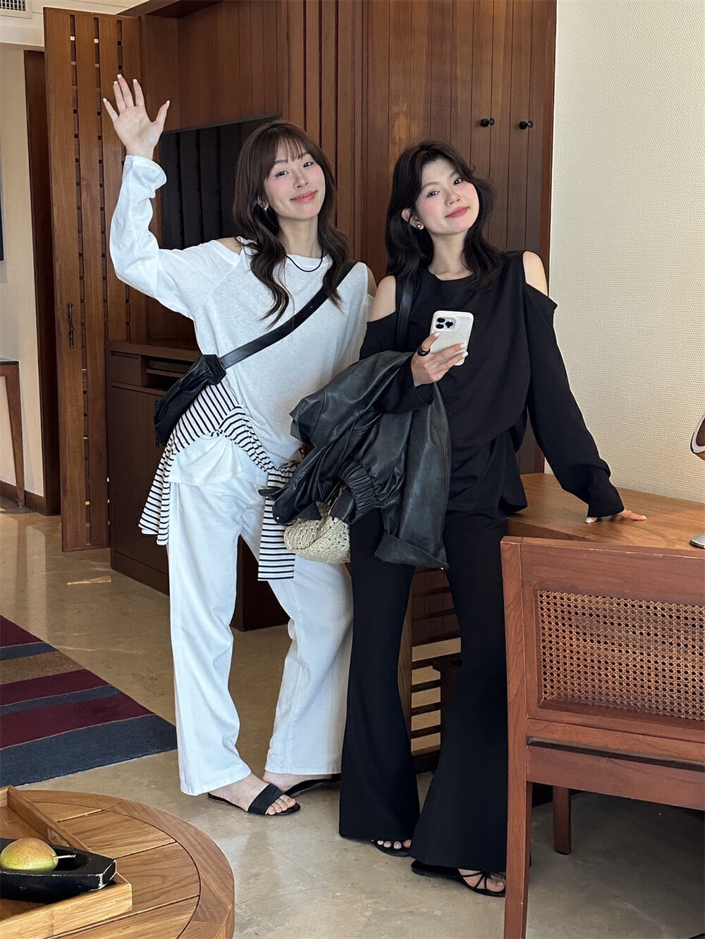 顯瘦微喇休閒褲