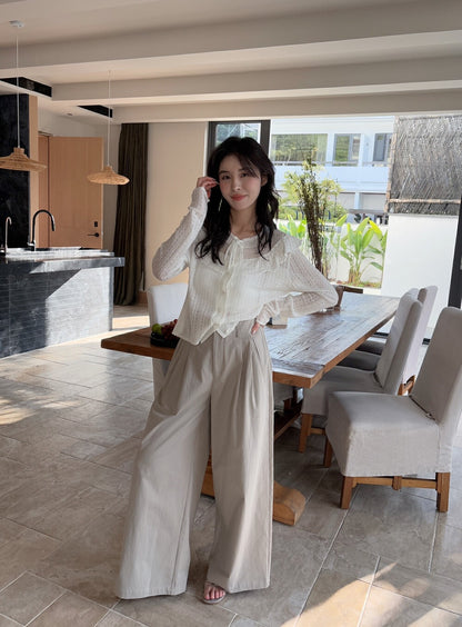 韓系鏤空針織開衫