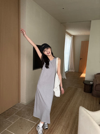 極簡休閒背心連身裙