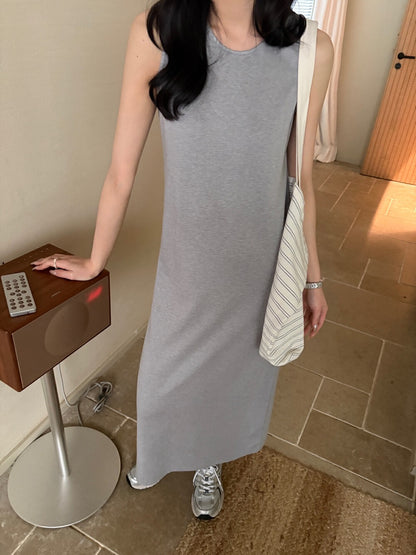 極簡休閒背心連身裙