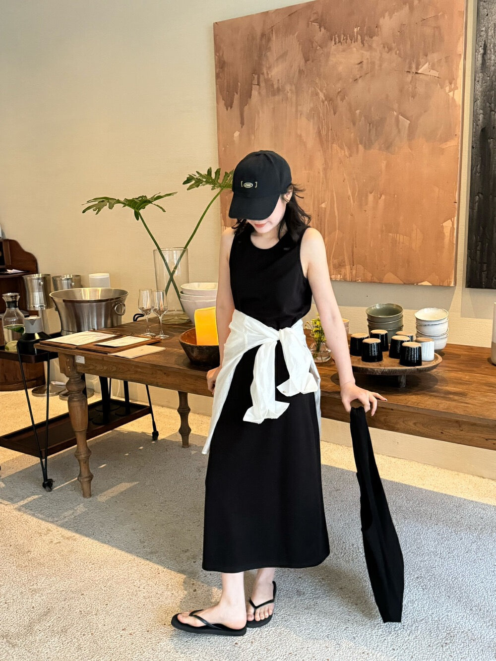 極簡休閒背心連身裙