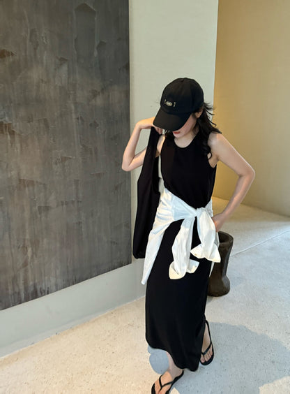 極簡休閒背心連身裙