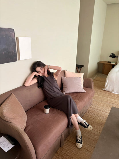 極簡休閒背心連身裙