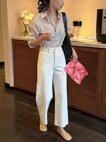 Cropped Straight-leg Jeans