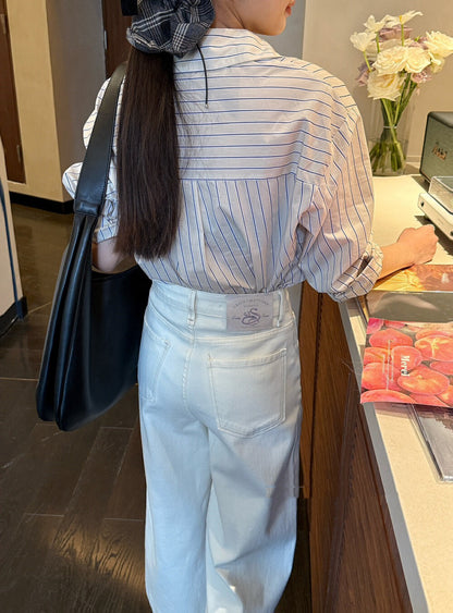 Cropped Straight-leg Jeans