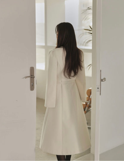 法式斗篷毛呢連身裙