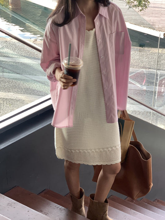 簡約條紋寬鬆恤衫