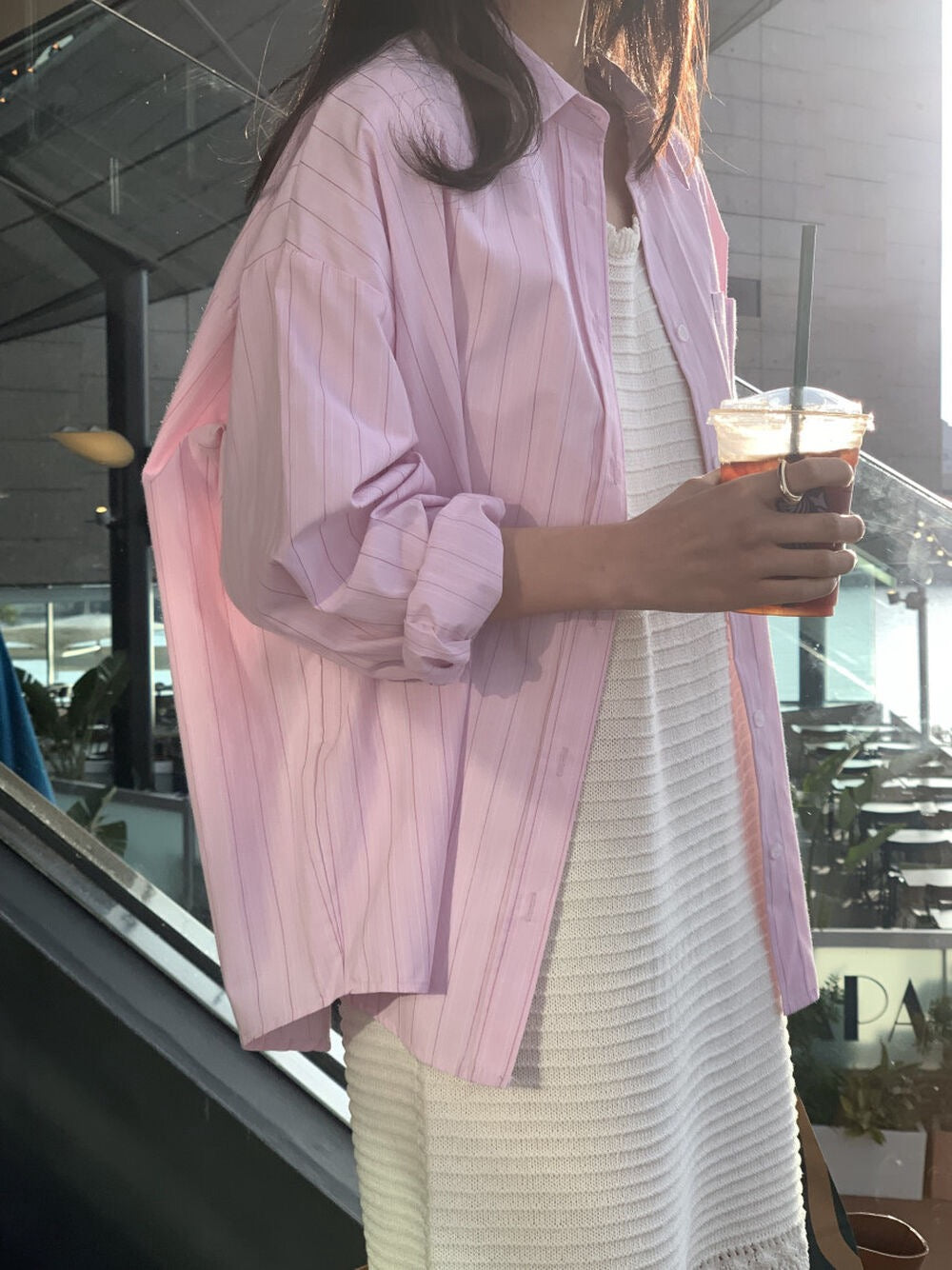 Minimalist Striped Loose Shirt