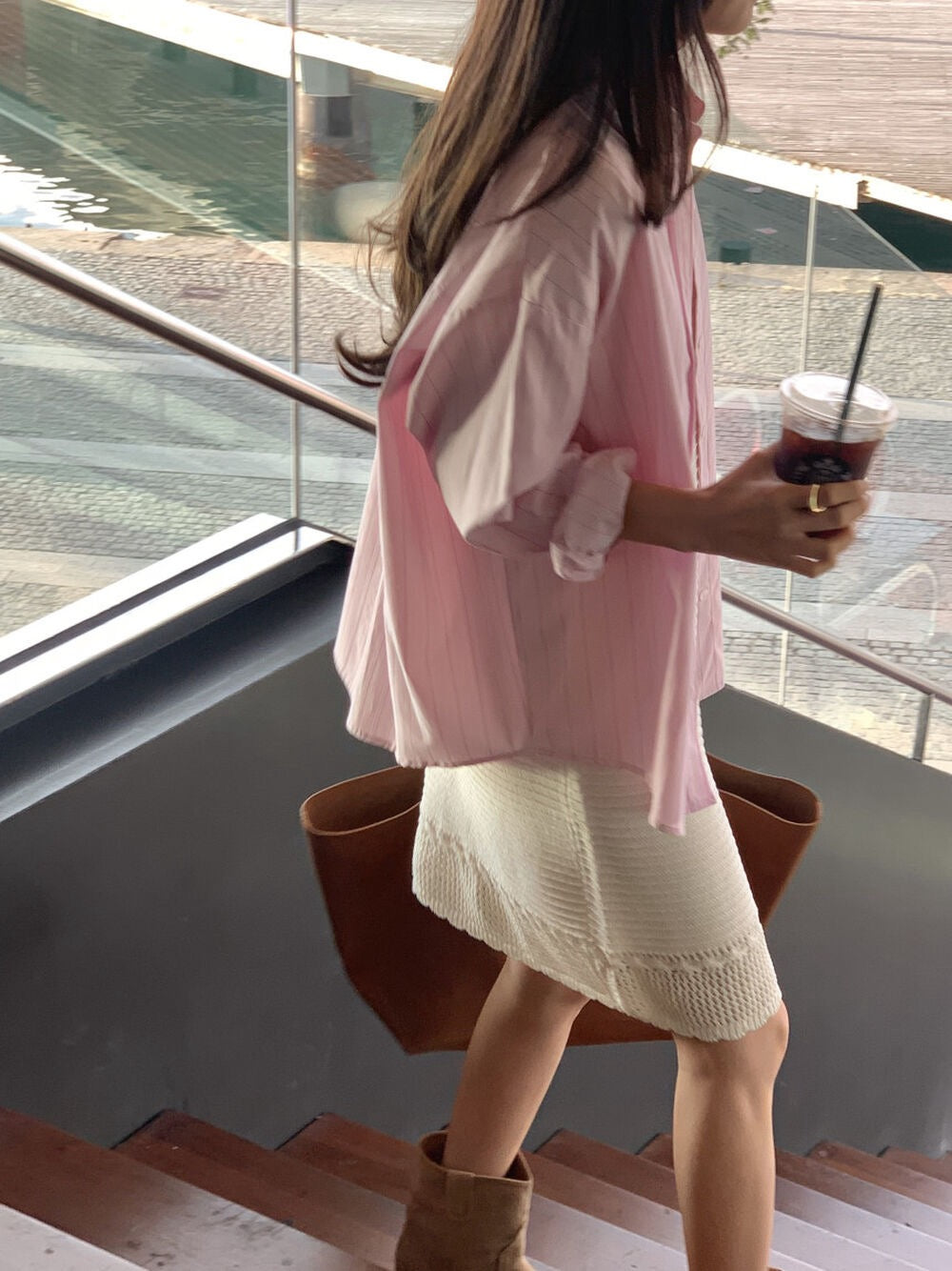 Minimalist Striped Loose Shirt