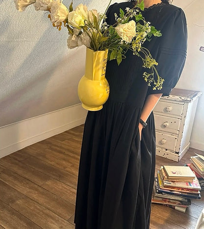 Heavily Pleated Loose-Fit Dress